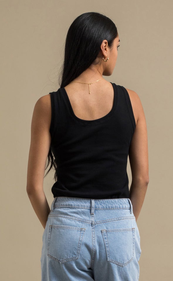 Basic Rib Tank Black