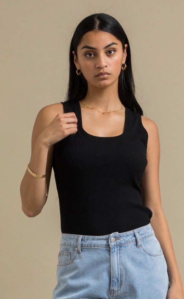 Basic Rib Tank Black