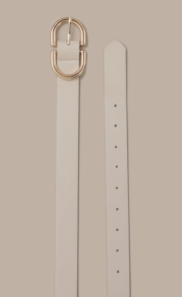 C Buckle Jean Belt Gold/beige