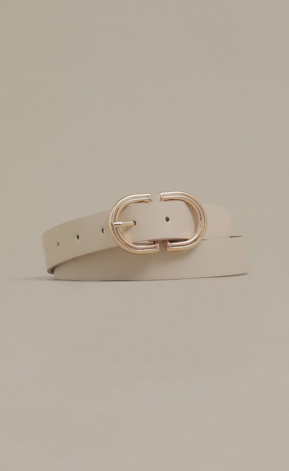 C Buckle Jean Belt Gold/beige