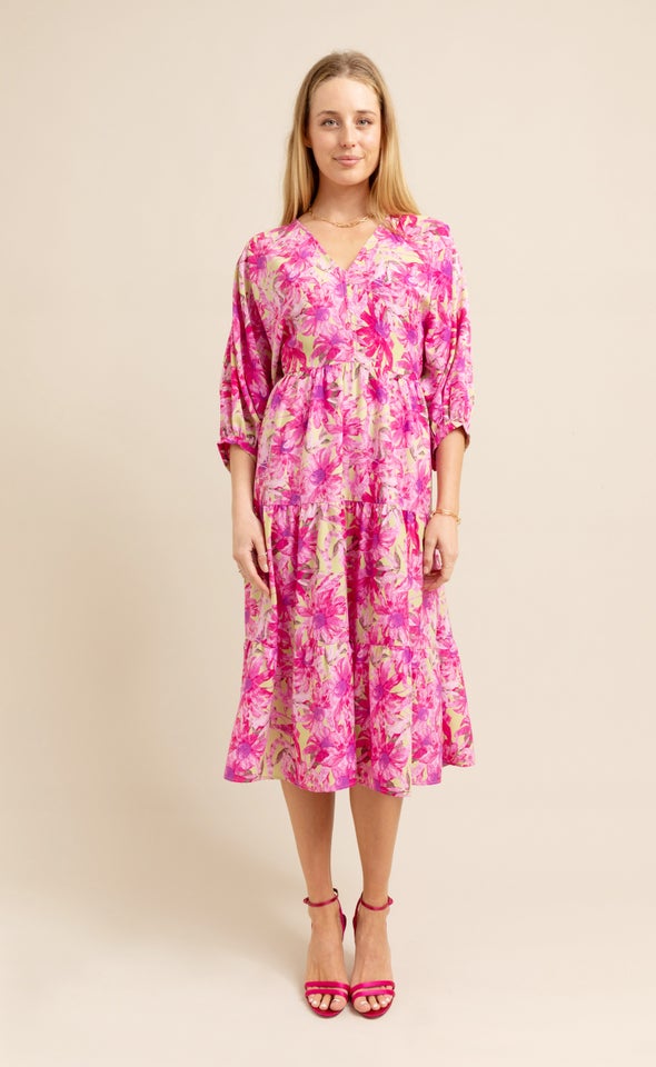 CDC Floral Panelled Midi Dress | Pagani