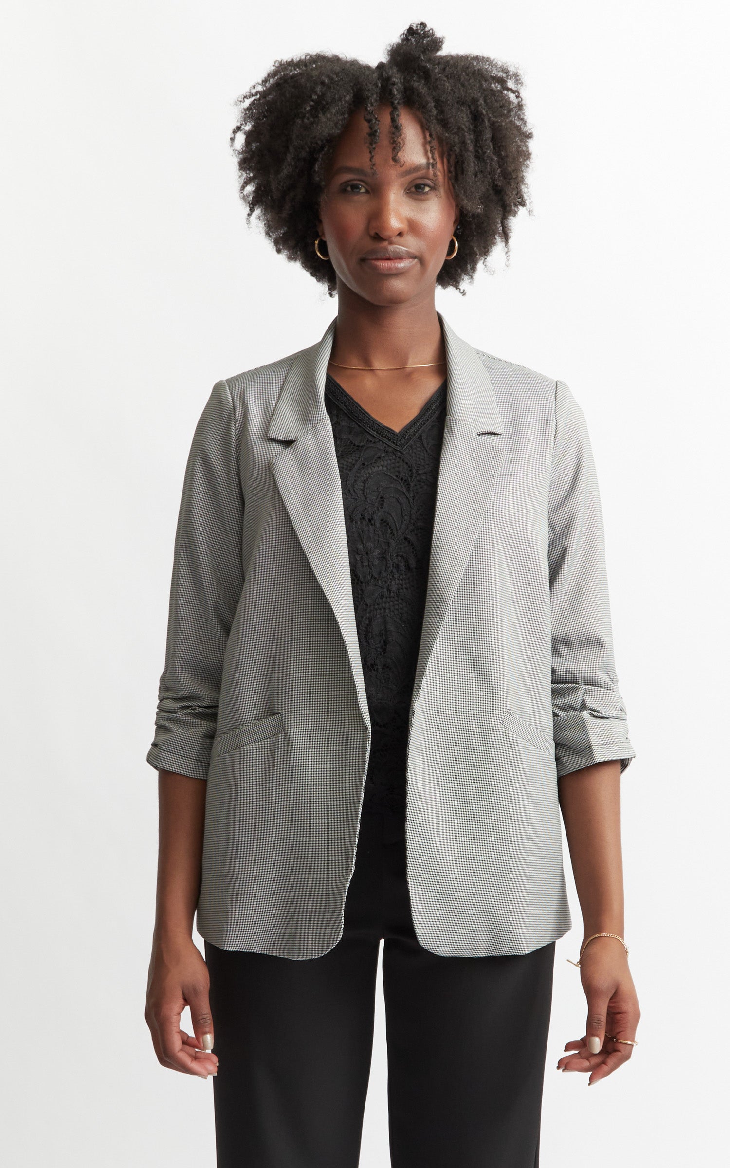 Ruched blazer clearance jacket