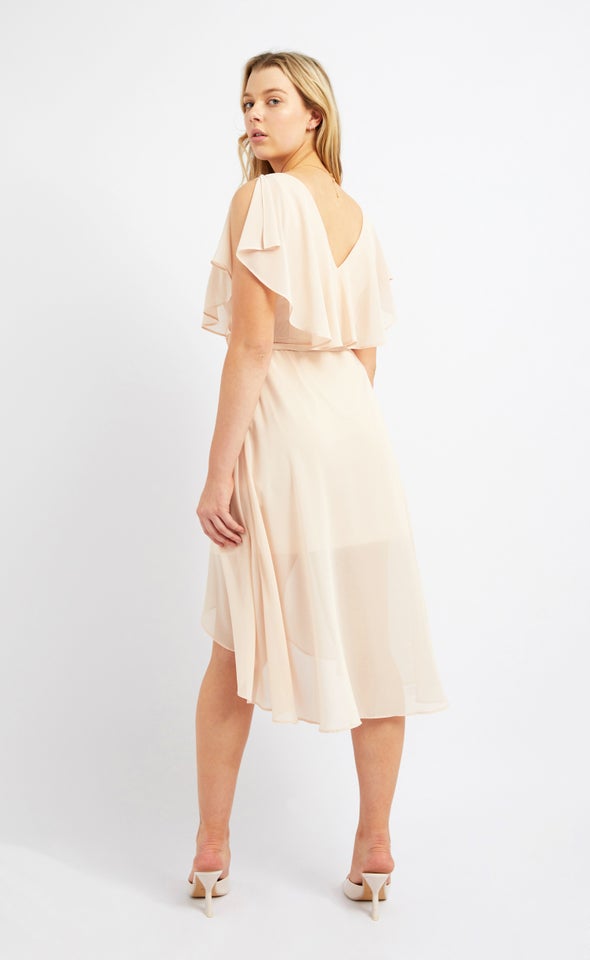 Chiffon Floaty Cape Detail Dress | Pagani