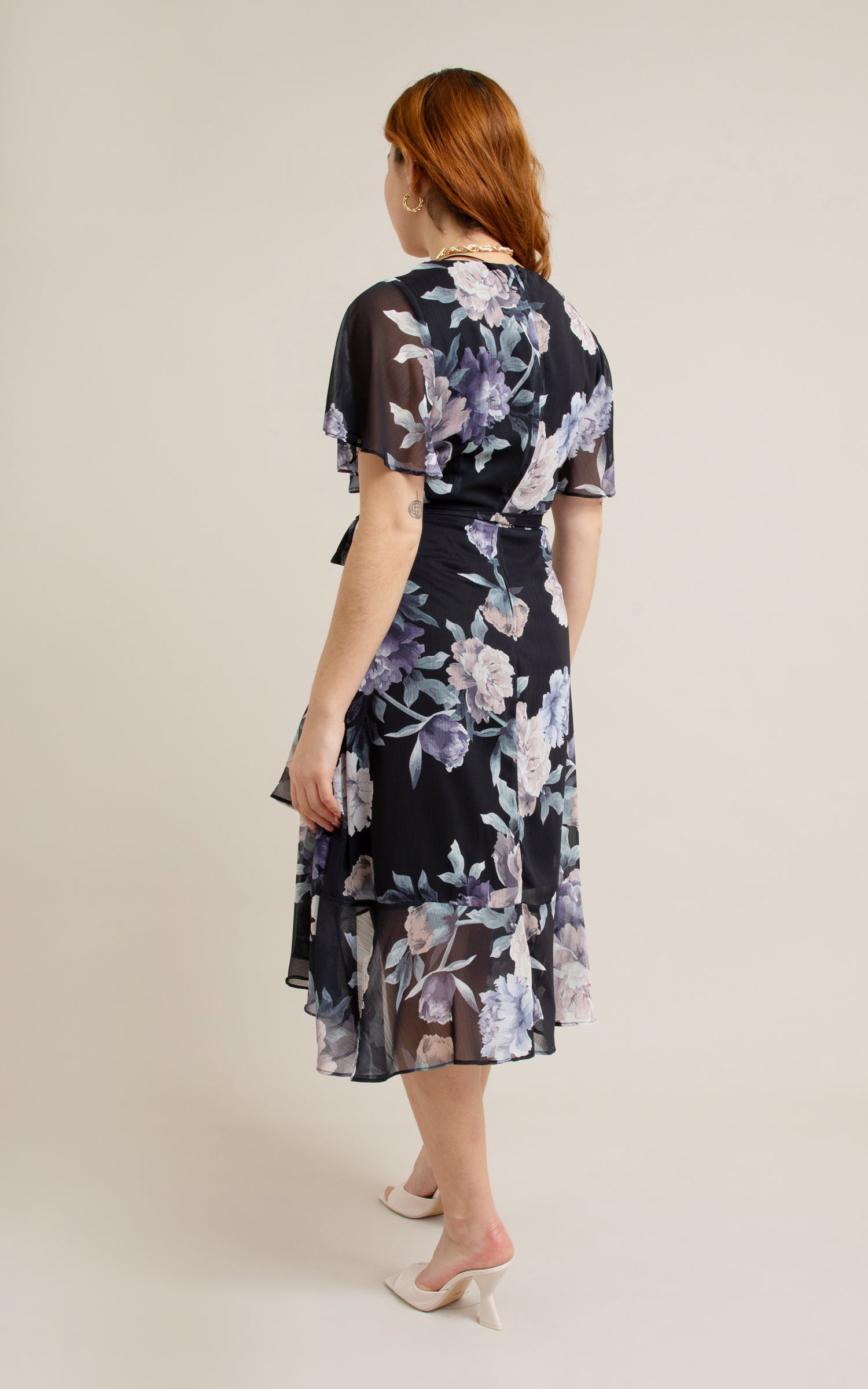 Lipsy ruffle best sale wrap dress