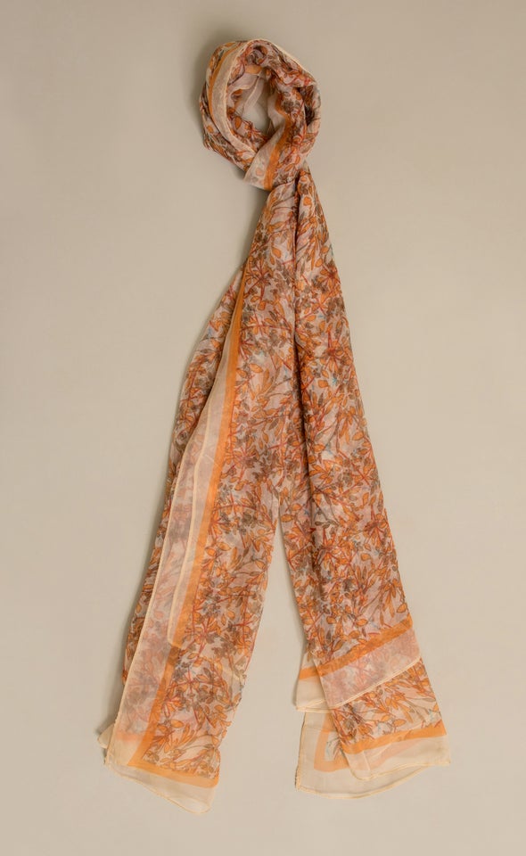 Chiffon Floral Scarf Multi