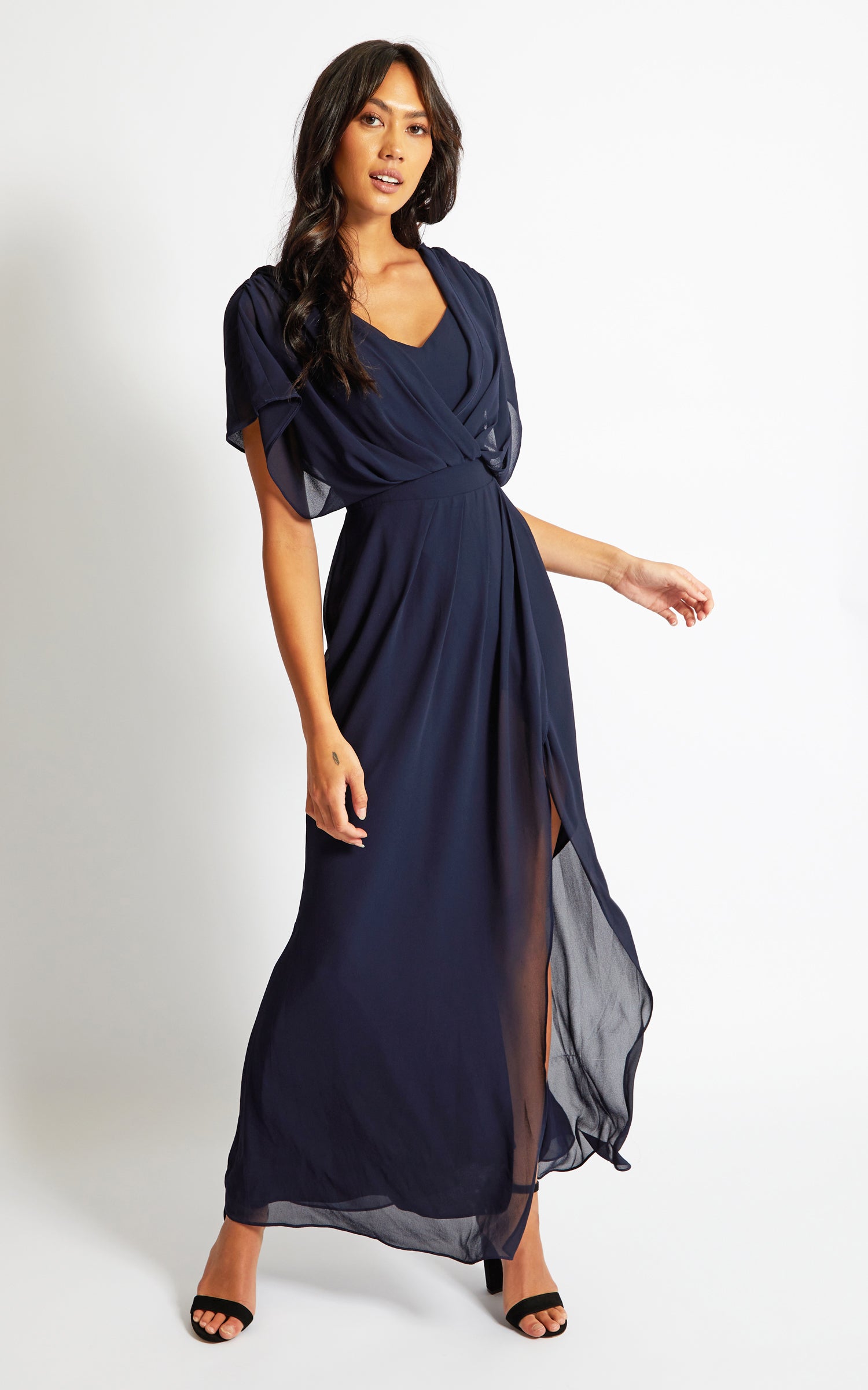 wrap evening dress