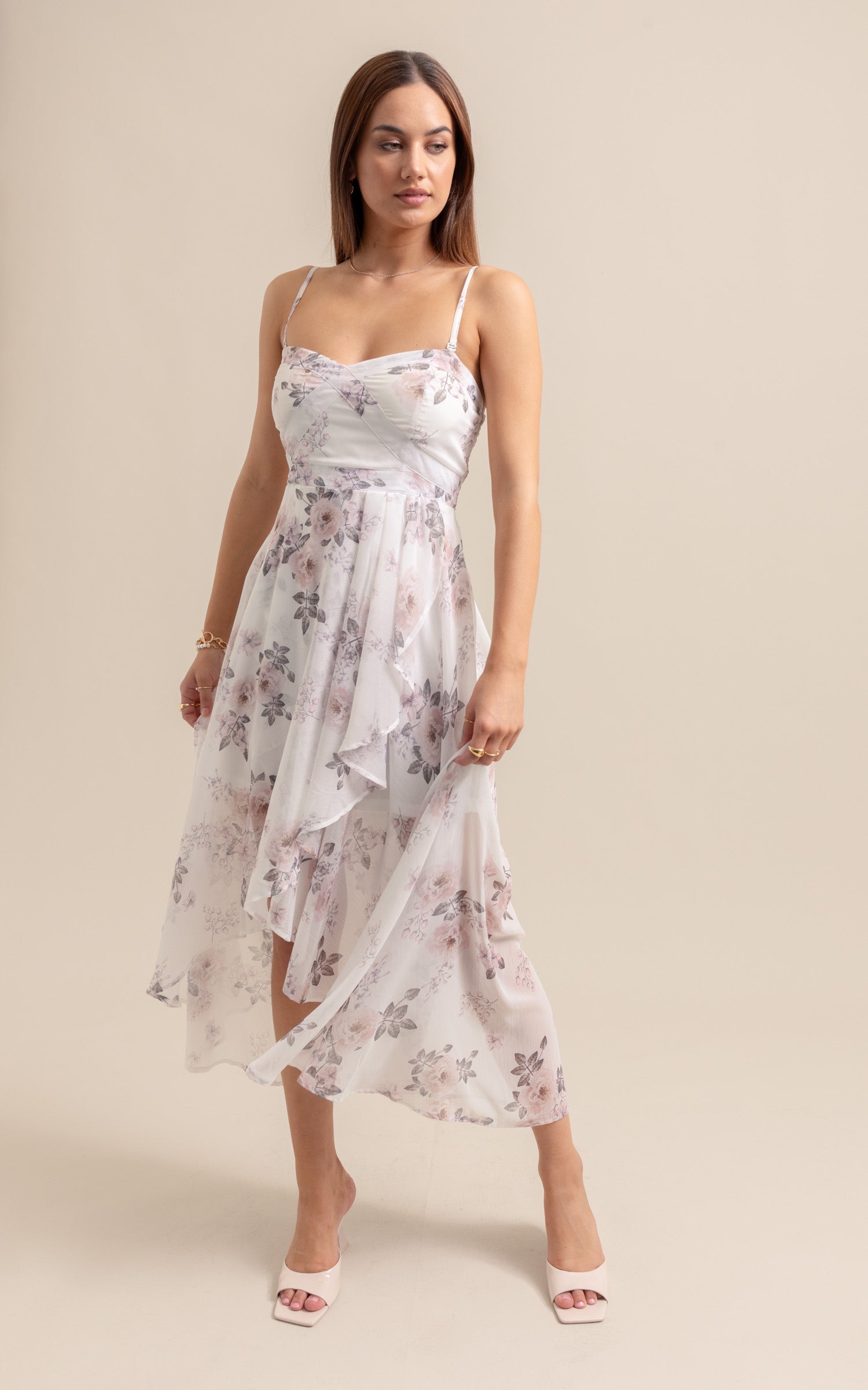 Fishtail hot sale floral dress