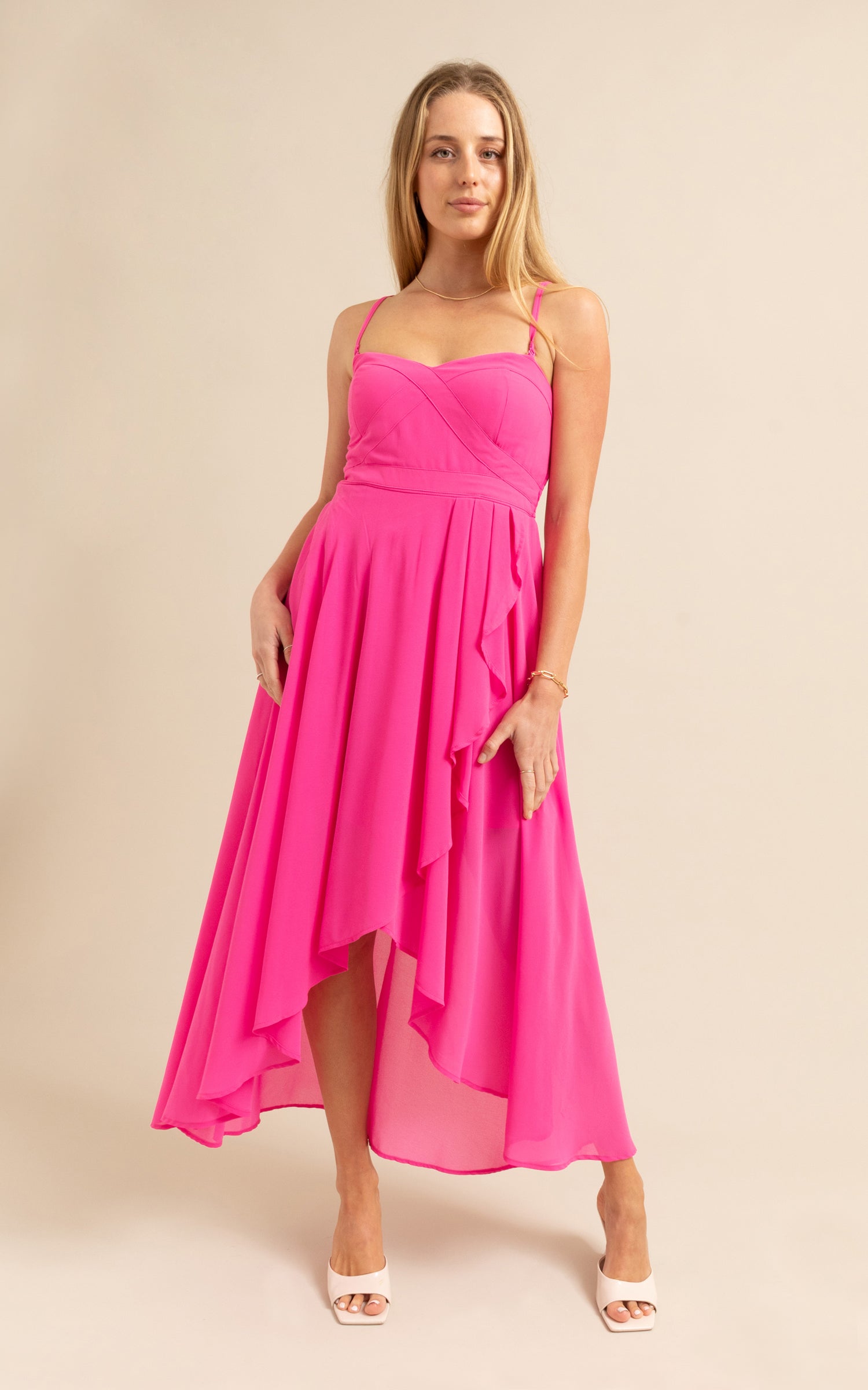 Chiffon high hotsell low dress