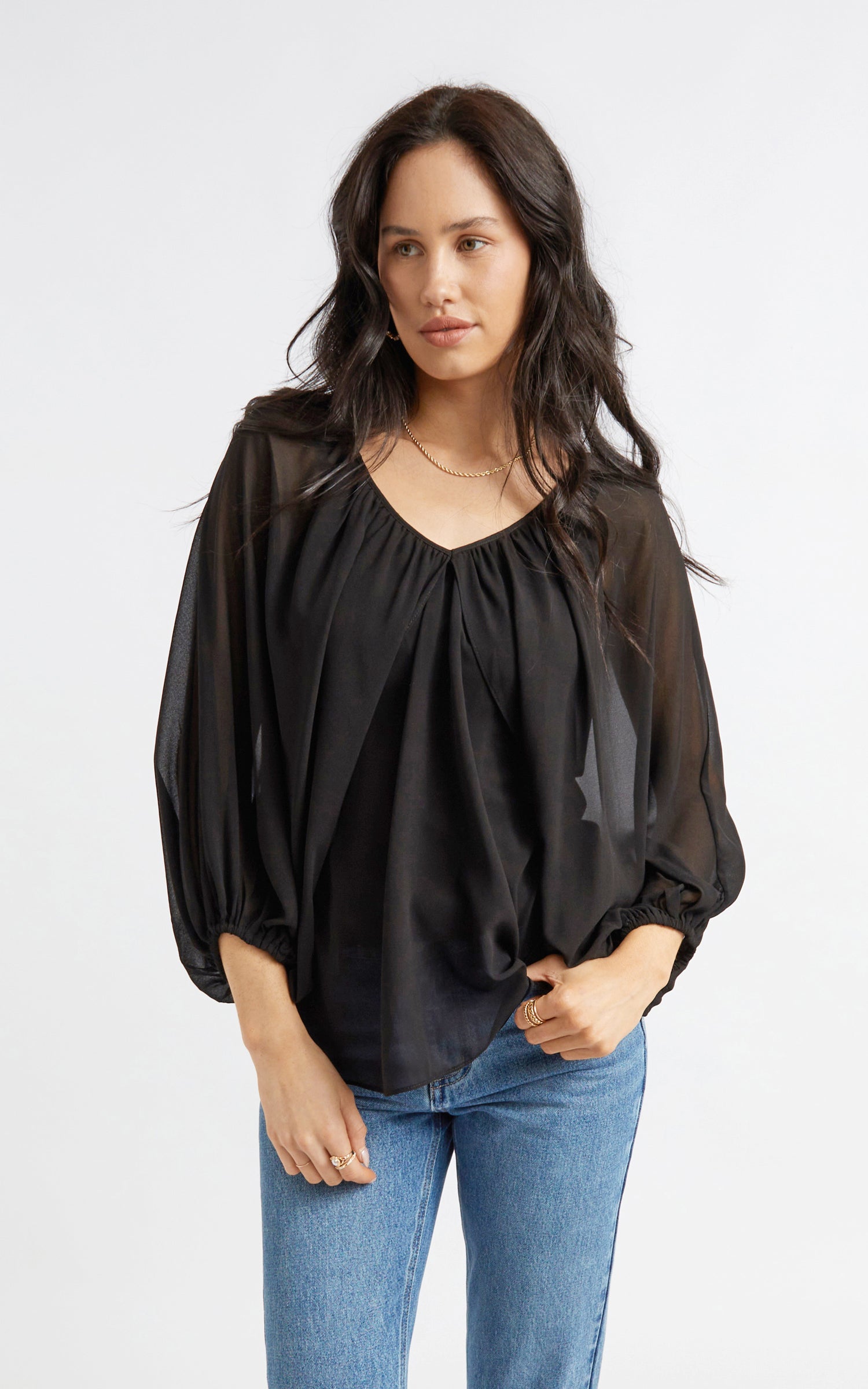 Black store chiffon camisole