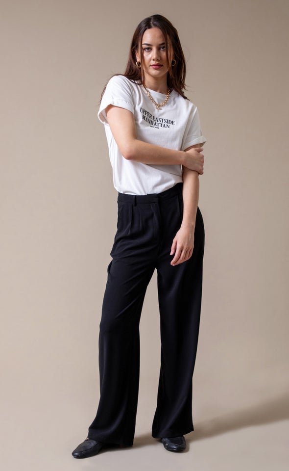 Classic Wide Leg Pants Black