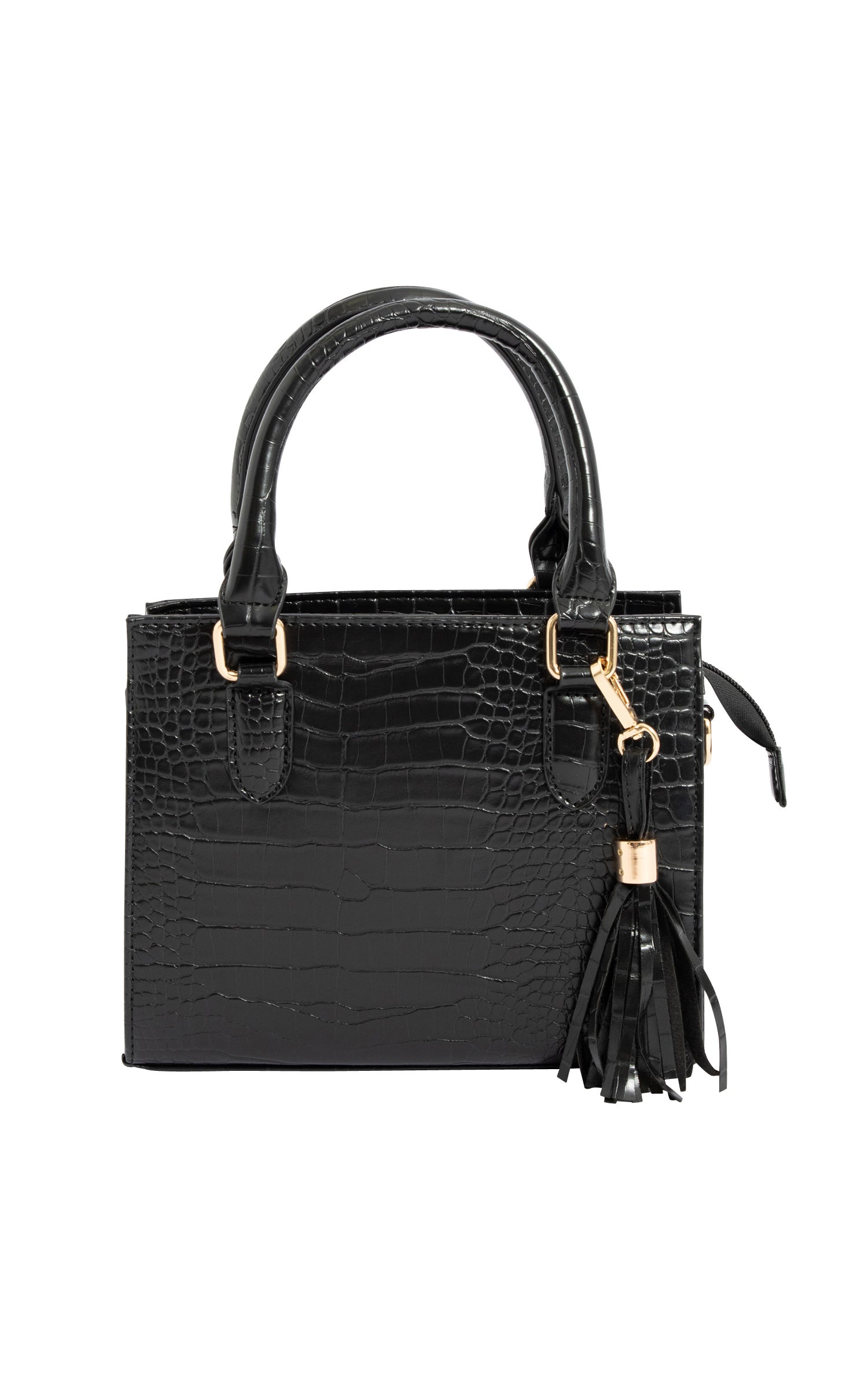 Black croc online tote