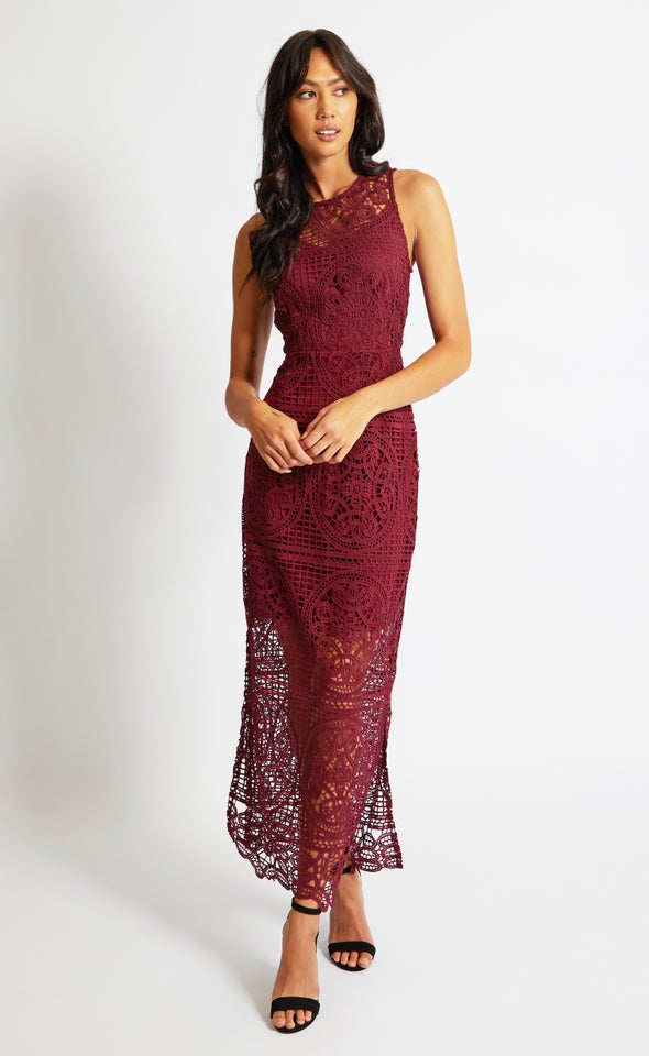 Crochet Lace Maxi Dress Pagani