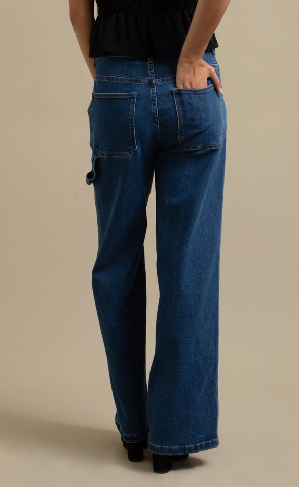 Dark Wash Carpenter Jeans Dark Blue