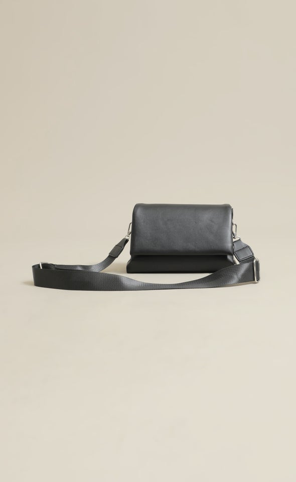 Foldover Satchel Black