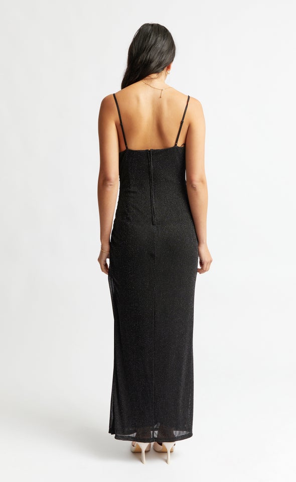 Glitter Knit Cowl Neck Gown | Pagani