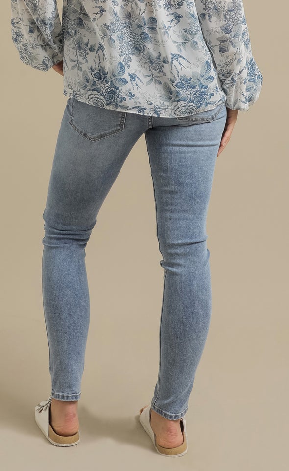 High Rise Skinny Jeans Blue