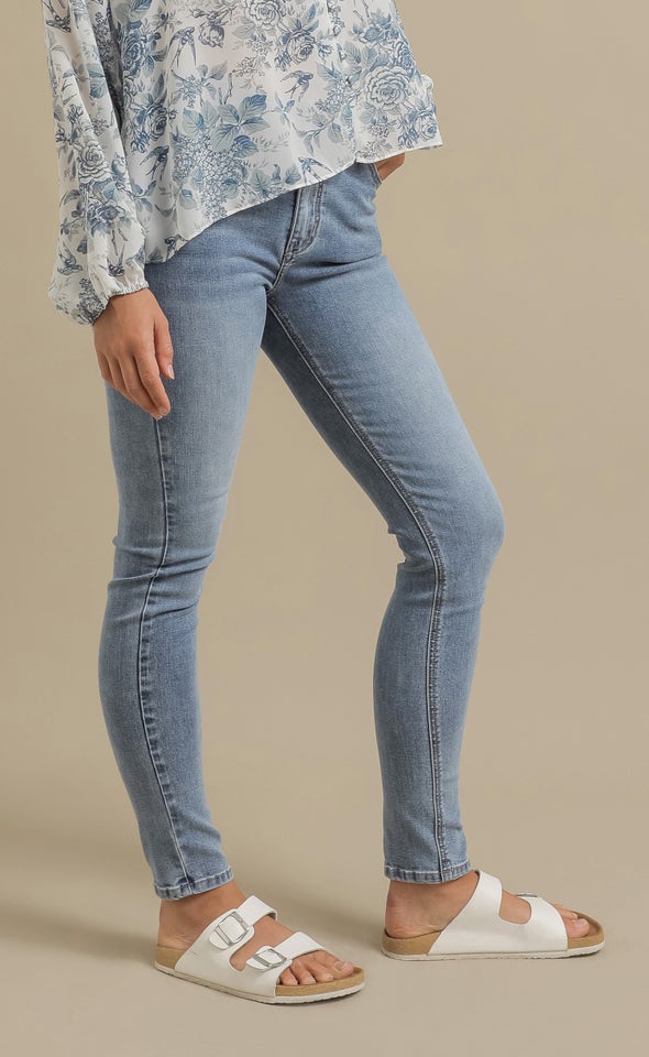 High Rise Skinny Jeans Blue