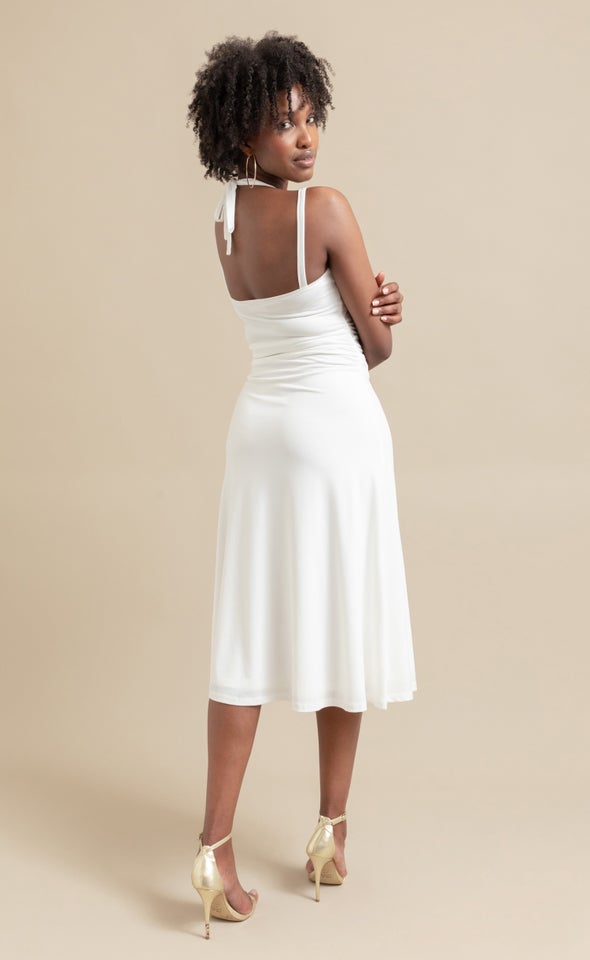 Jersey Midi Dress Cream