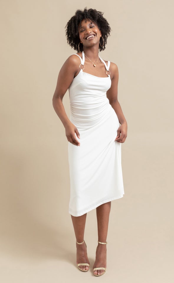 Jersey Midi Dress Cream