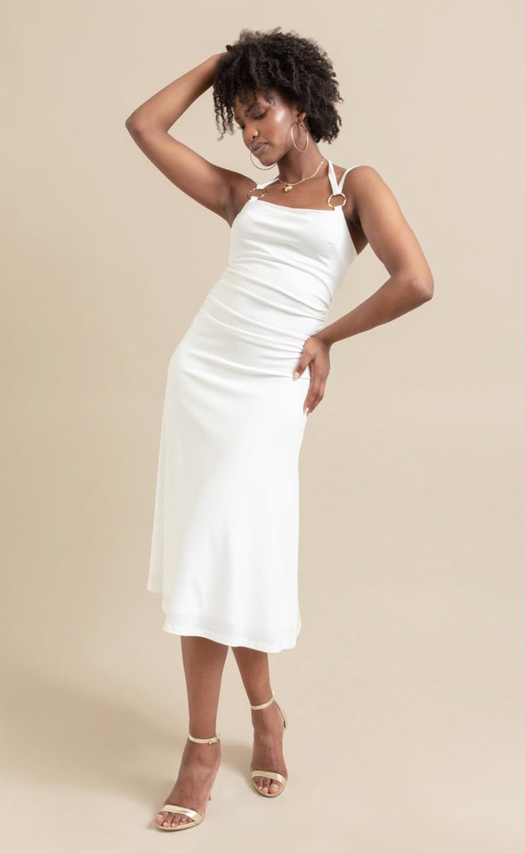 Jersey Midi Dress Cream