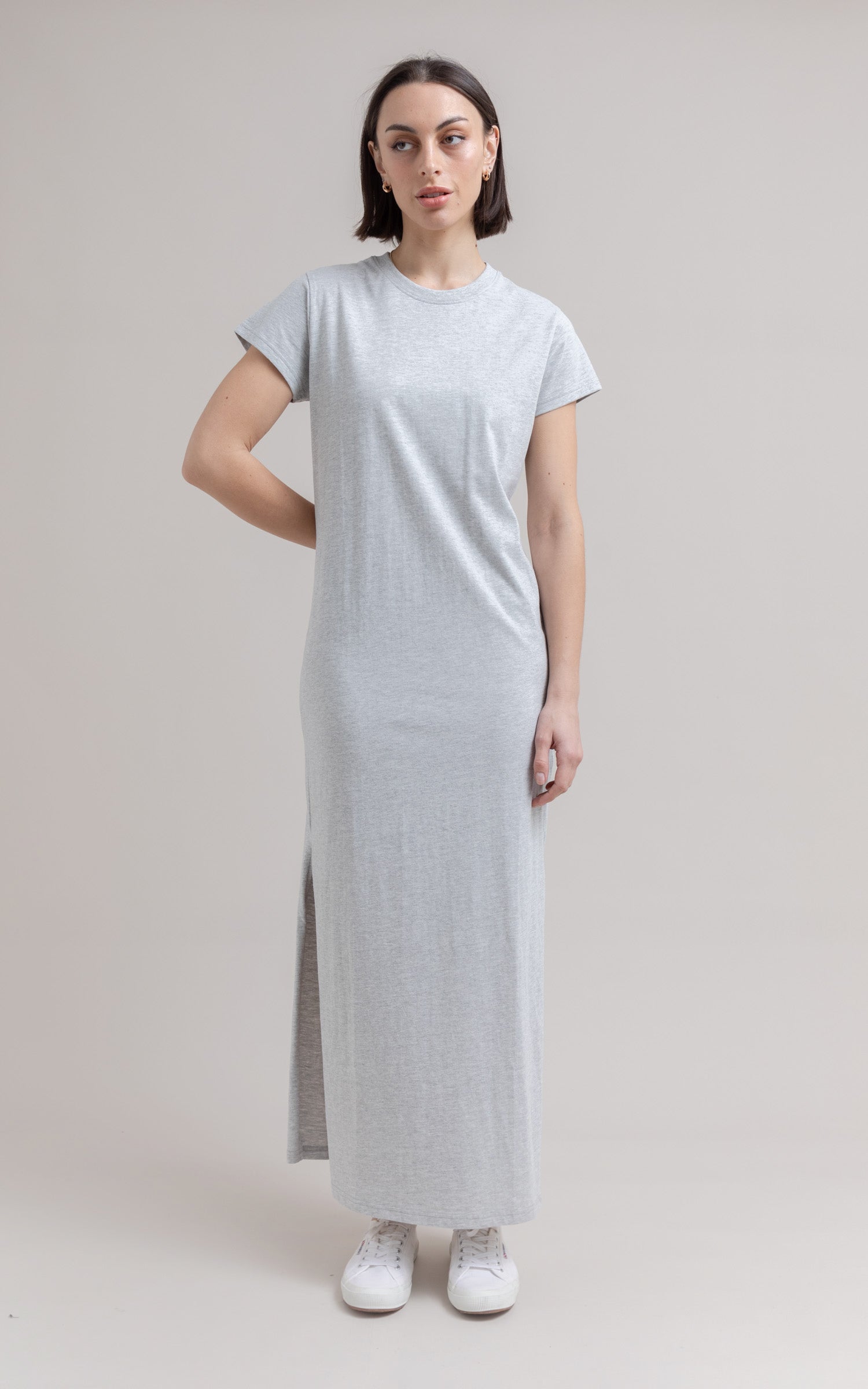 Jersey t shirt store maxi dress