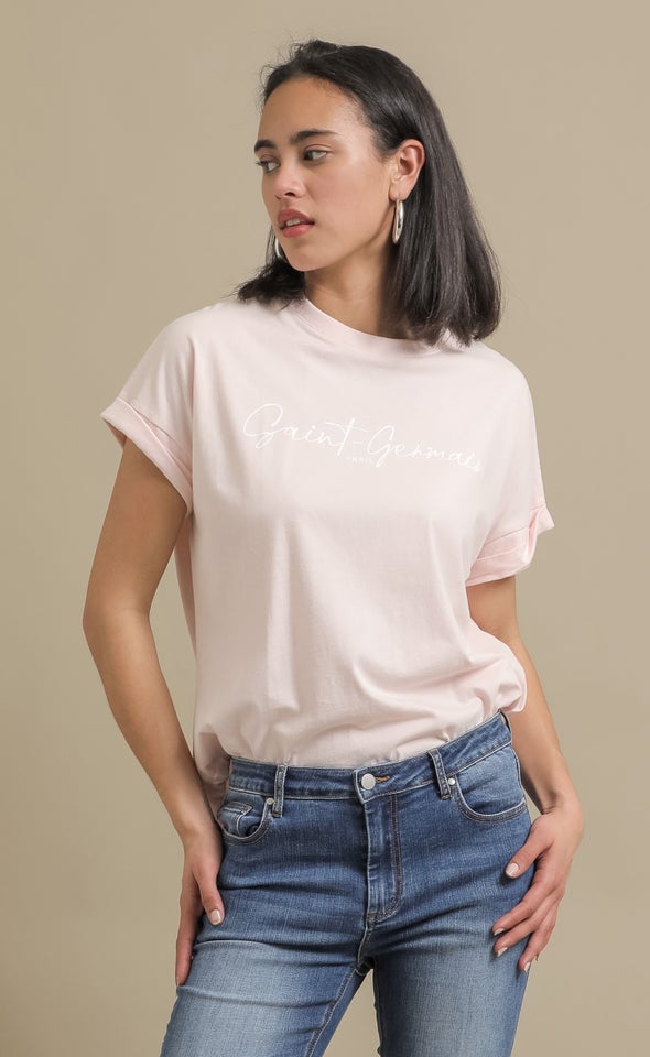 Jersey Print T-Shirt Blush/saint-germain