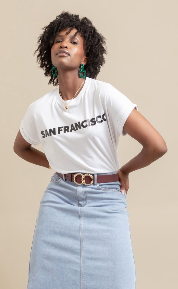 Jersey Print T-Shirt White/san Francisco