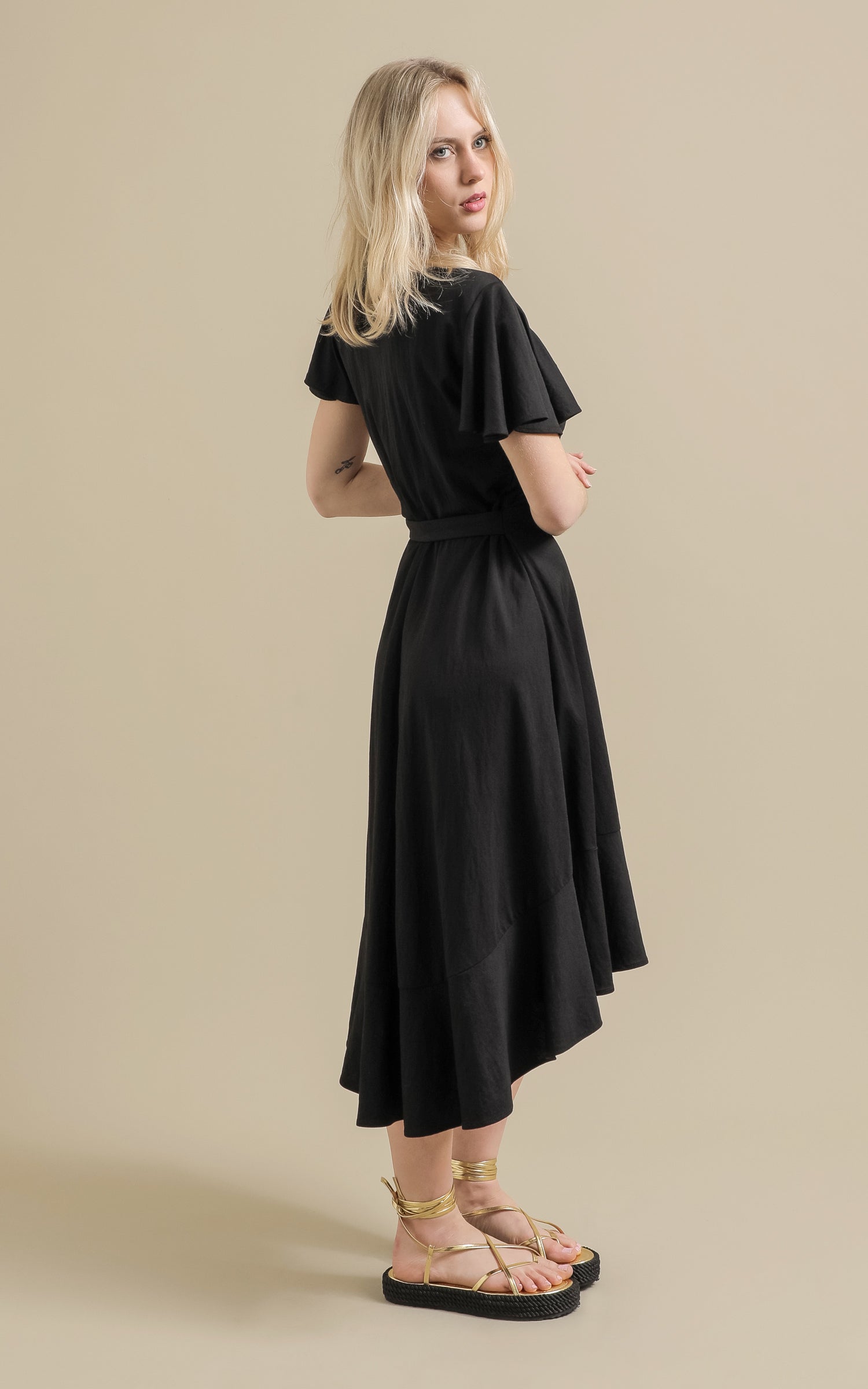 Jersey Wrap Midi Dress Pagani