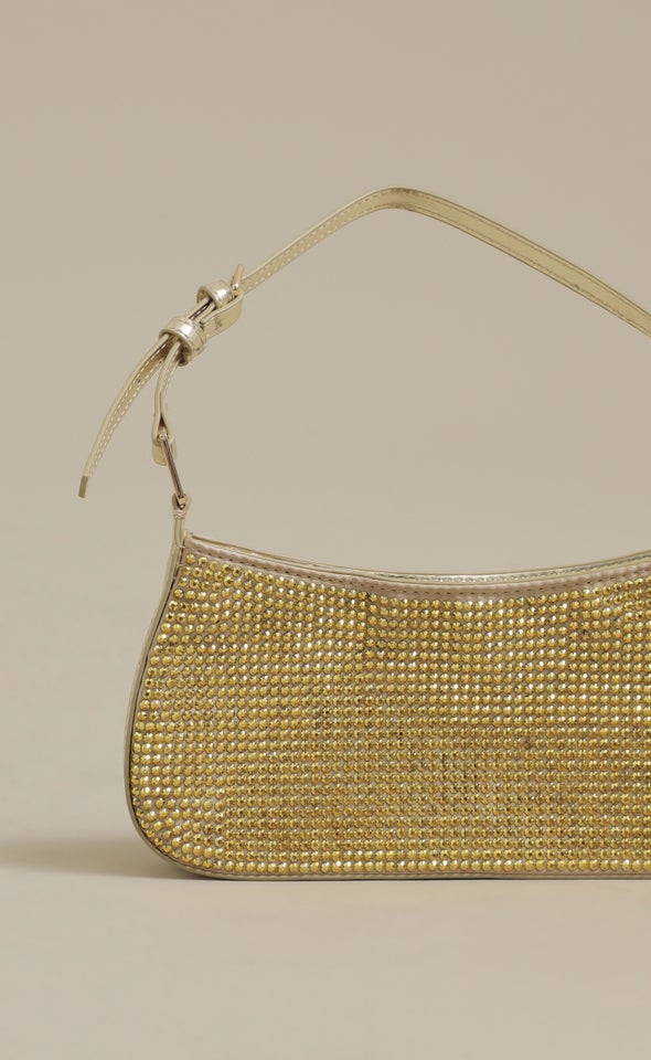 Jewel Embellished Handbag Gold