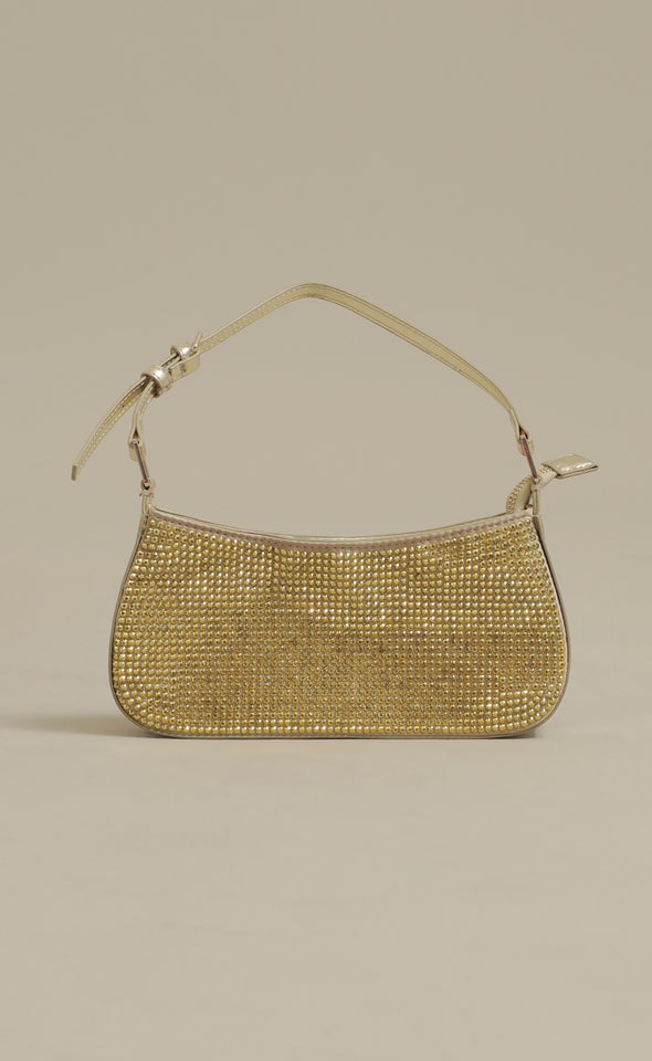 Jewel Embellished Handbag Gold