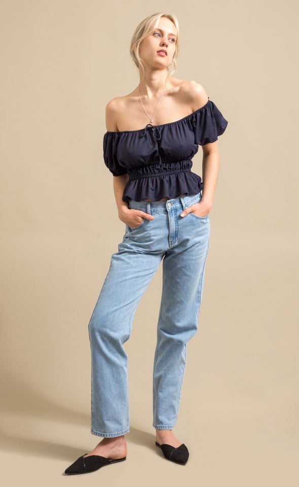 Light Blue Relaxed Leg Jean Light Blue