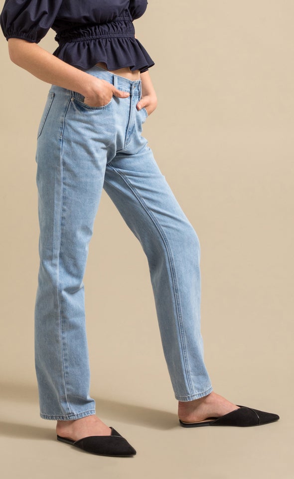 Light Blue Relaxed Leg Jean Light Blue