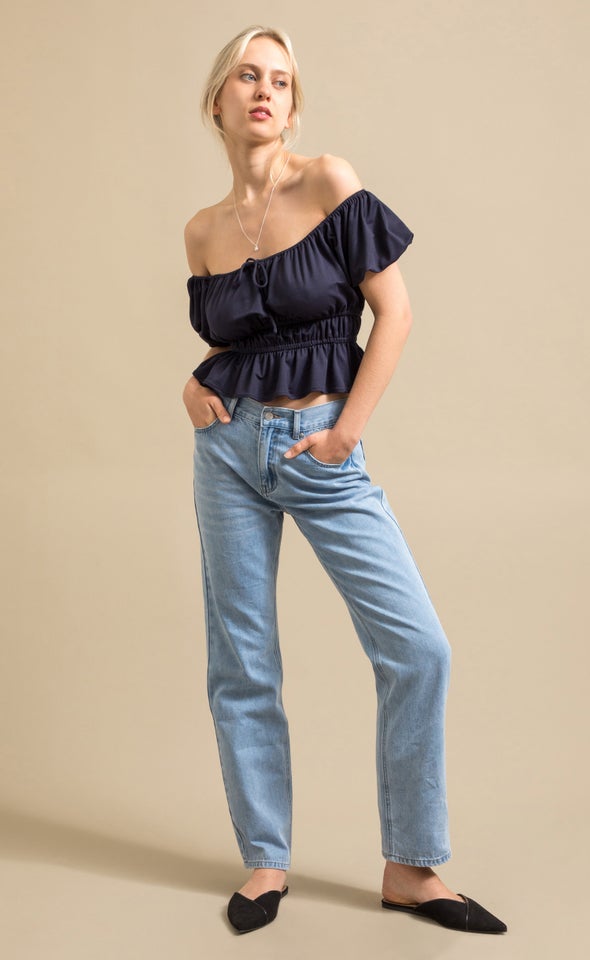 Light Blue Relaxed Leg Jean Light Blue