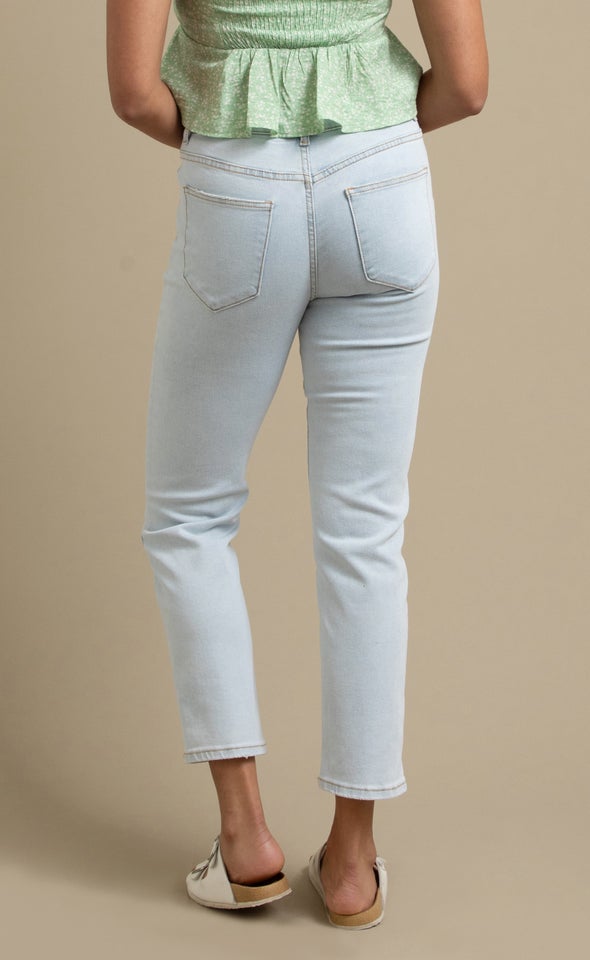 Light Wash Summer Jeans Light Blue