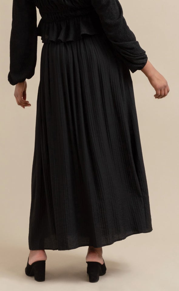 Maxi Skirt With Pockets Black