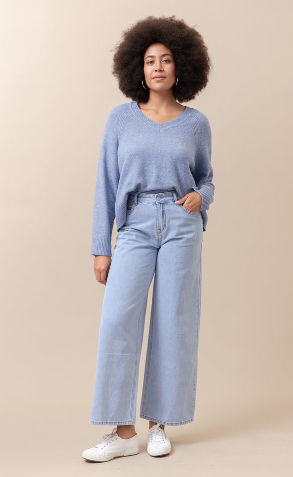 New Wide Leg Jeans Blue