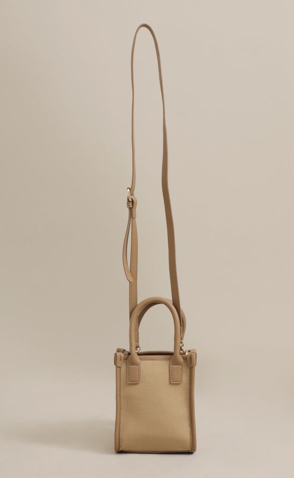 Oblong Canvas Tote Camel