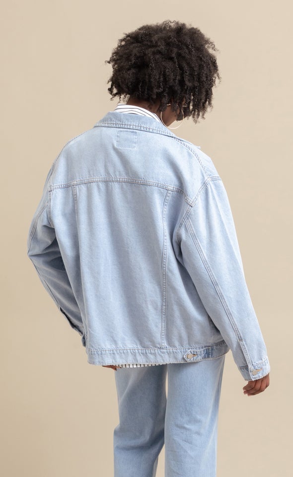 Oversized Denim Jacket Blue