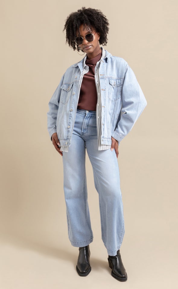 Oversized Denim Jacket Blue