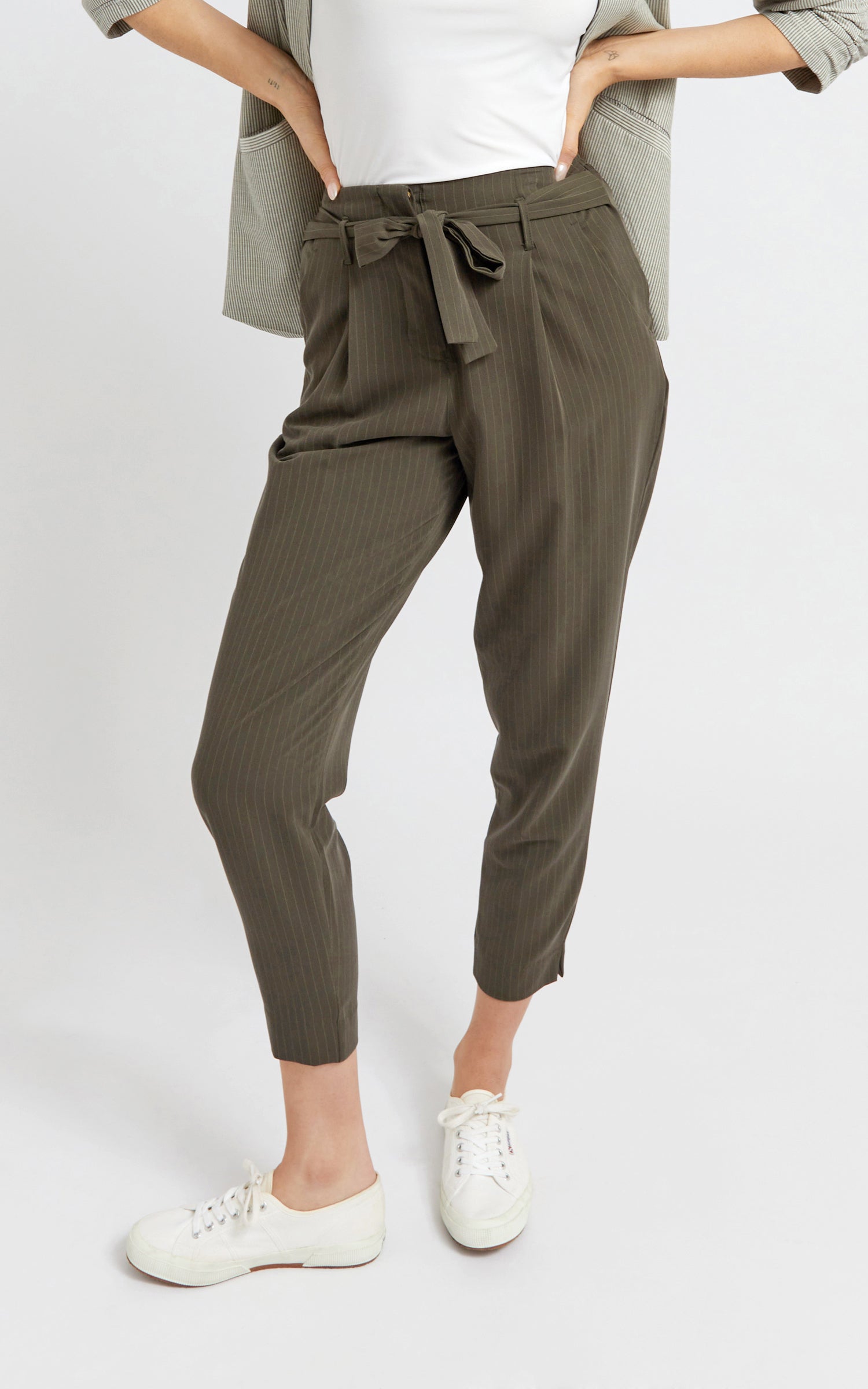 Pinstripe tie sale waist trousers