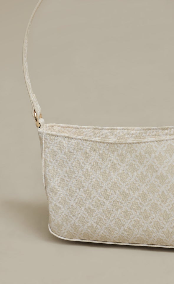 Printed Handbag Beige