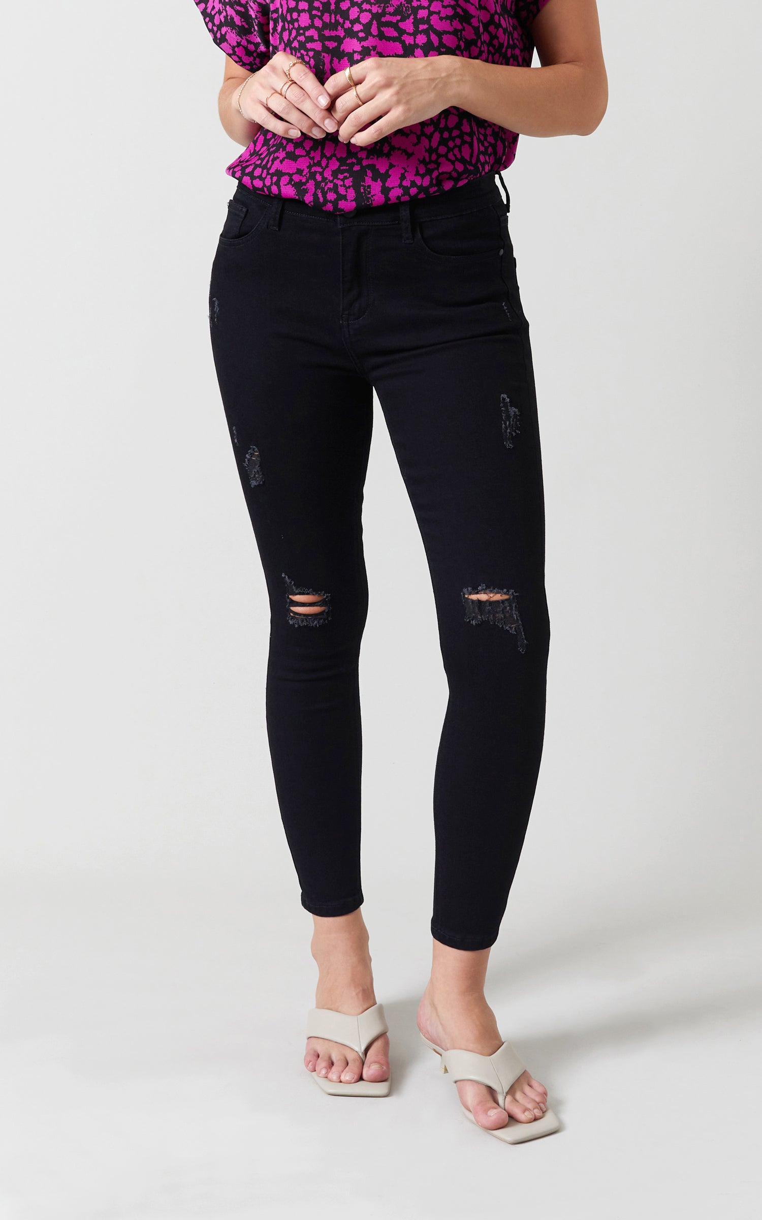 Black ripped clearance jeans nz