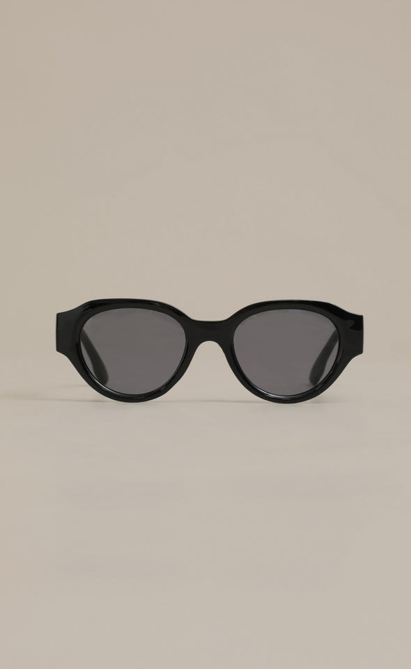 Rounded Sunglasses Black