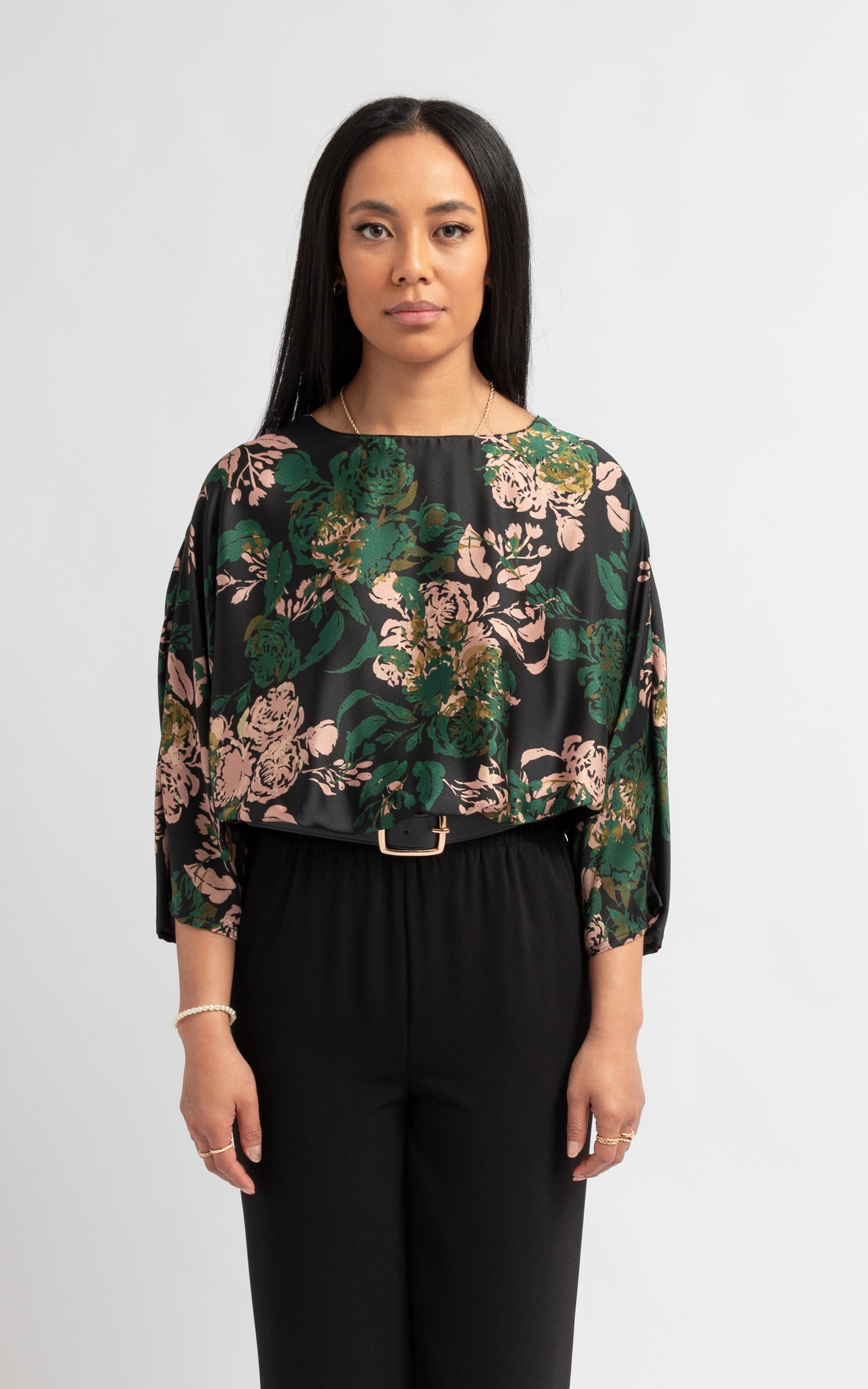 Floral batwing cheap top