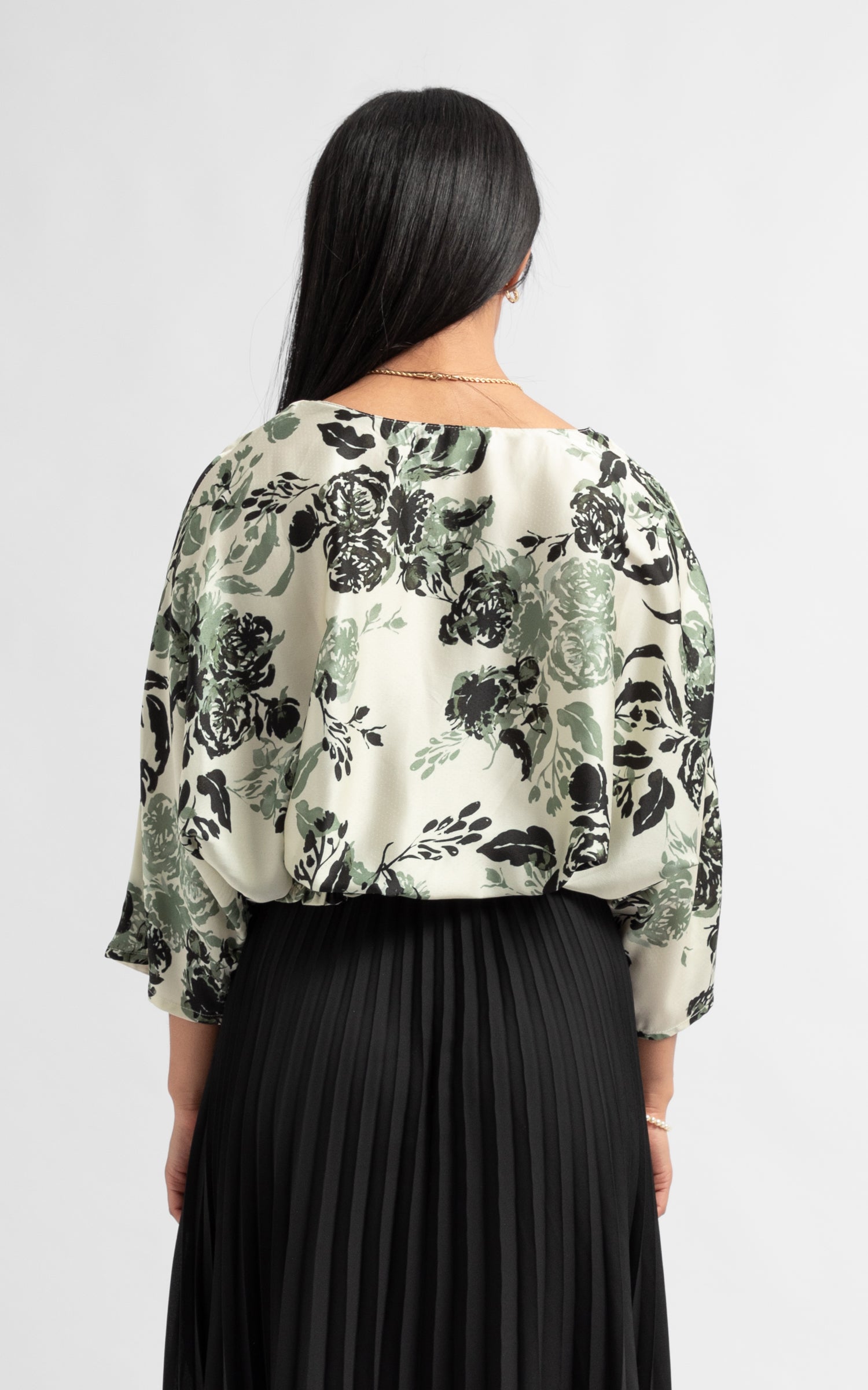 Floral cheap batwing top