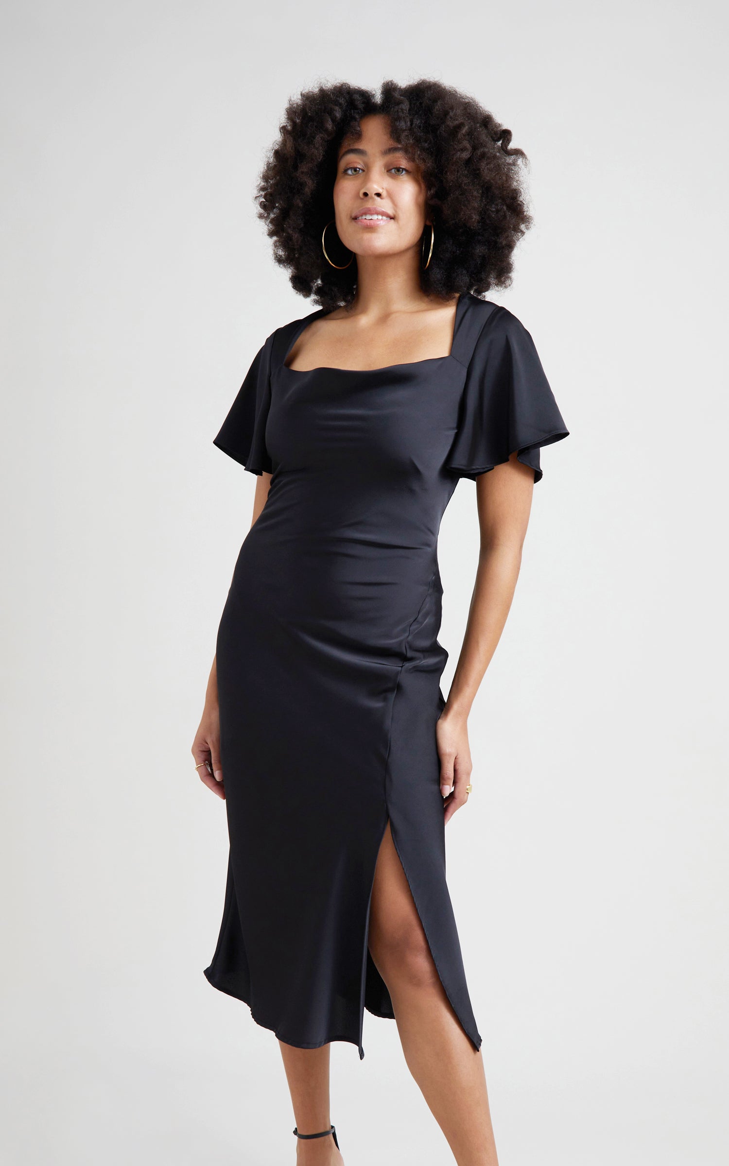 Flutter sleeve sheath outlet dress