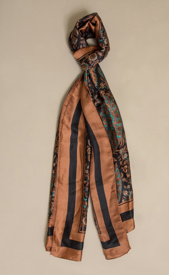 Satin Paisley Scarf Multi