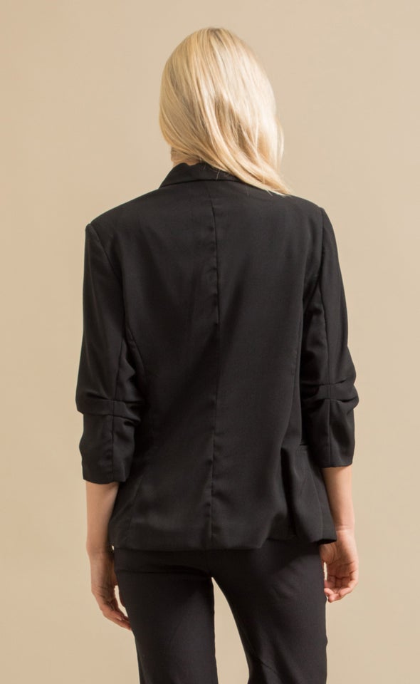 Single Button Blazer Black