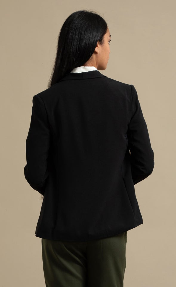 Single Button Blazer Black