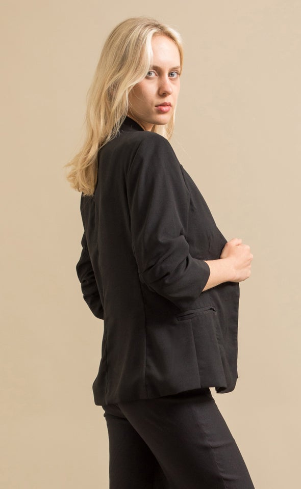 Single Button Blazer Black